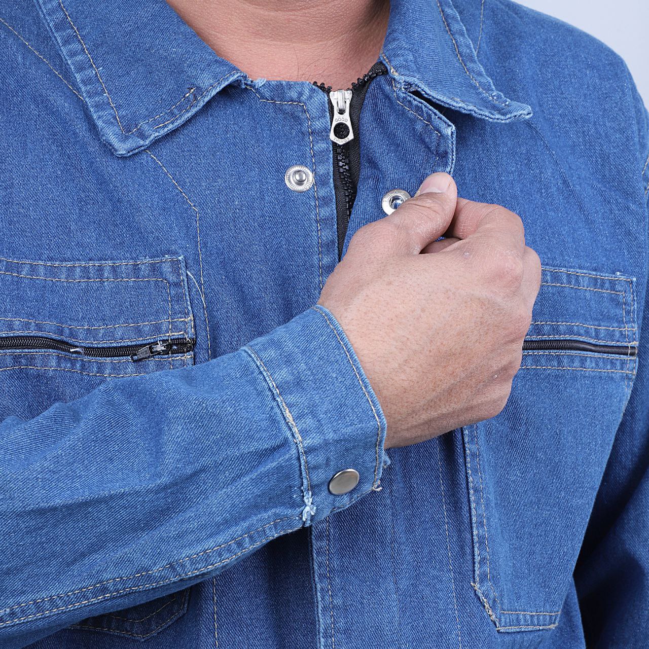 کت کار جین شبرنگ دار