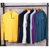 تیشرت زنانه نیم زیپ آستین بلند سوزنی