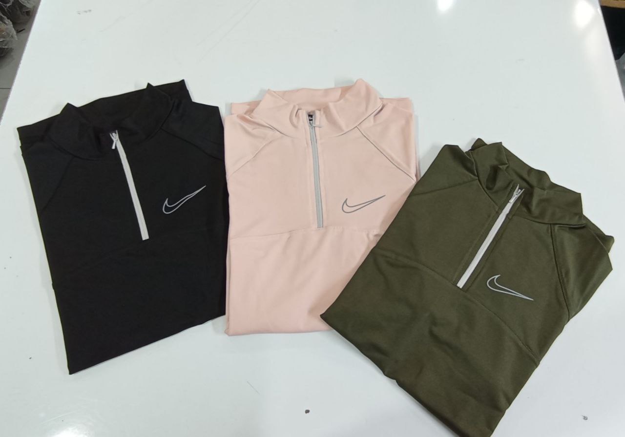 تیشرت نیم زیپ زنانه آستین بلند