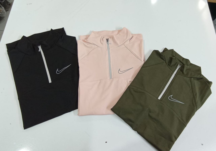 تیشرت نیم زیپ زنانه آستین بلند